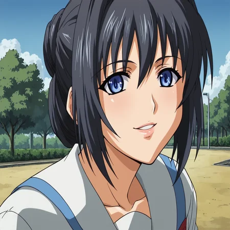 score_9,score_8_up,score_7_up, masterpiece, 8k, highres, wallpaper, source_anime, park, blue sky, pov, extreme close up, facing viewer, <lora:Yukino_Chitose_Pony:1>, chitose, 1 girl,  school uniform <lora:DetailedEyes_V3:1> , <lora:PerfectEyesXL:1>, blue eyes, detailed eyes, detailed pupils,  fine-tuned face, perfect face, perfect lips, smiling, <lora:add-detail-xl:1>