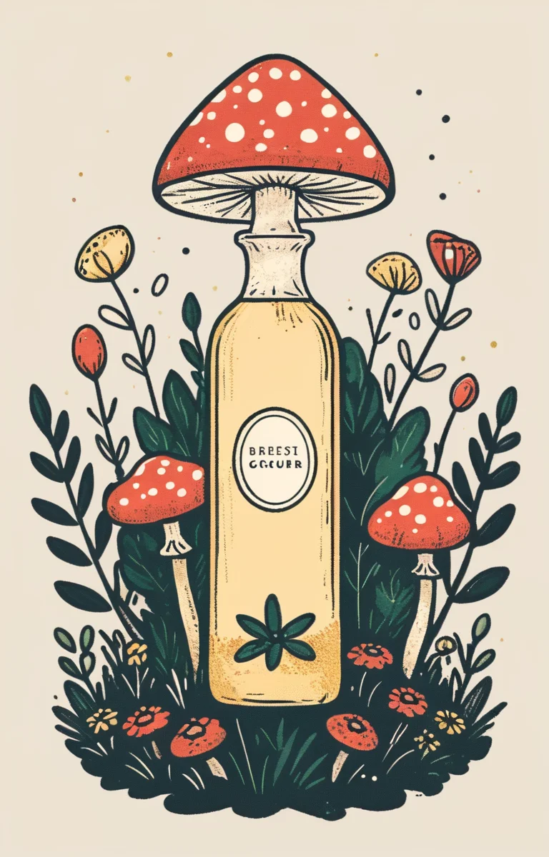 masterpiece,best quality,<lora:tbh10-sdxl:0.9>,illustration, A bottle of perfume in garden