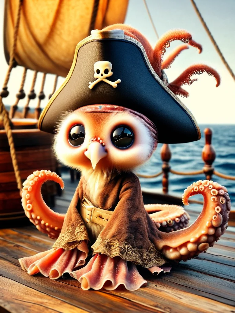 fur pirates, octupus, <lora:furpirate-000004:0.9>