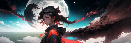 a photo of a girl, moon, 
clouds,, <lora:more_details:0.4>
 <lora:Cosmic anime-oil fusion v2:0.45> 
<lora:AnimeVibesV3:0.3> animevibes, 
<lora:3DMM_V11:0.5> 3DMM 
<lora:midjourney_20230624181825:0.7> midjourney ,
 <lora:LAS:0.2> cloud,colorful,
<lora:msw_locon-t2:0.6>
 <lora:wuxia2:0.6> gu,
 <lora:CyberpunkStyleV1:0.2> PunkAI