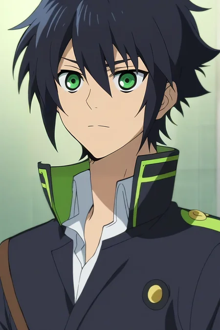 score_9, score_8_up, score_7_up, source_anime, intricate details, anime screencap, , , , upper body, depth of field, 1boy, solo, male focus, <lora:yuuichirou_hyakuya_pony:0.76>, yuuichirou_hyakuya, black hair, green eyes, short hair, hair between eyes, , science fiction hard science fiction, , <lora:sdxl_lightning_8step_lora:1>