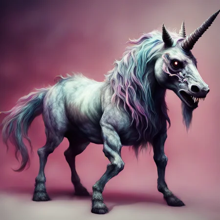 <lora:fx-monsters-xl-mrey-nocap:1> unicorn monster creature