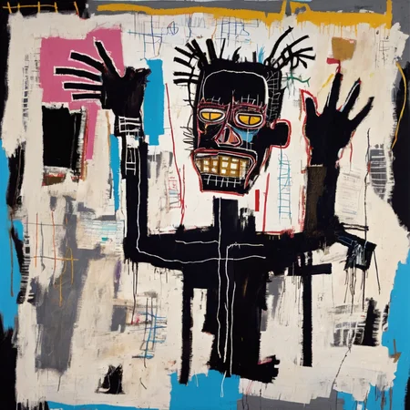 <lora:b4sq:1>b4sq in the style of jean-michel basquiat