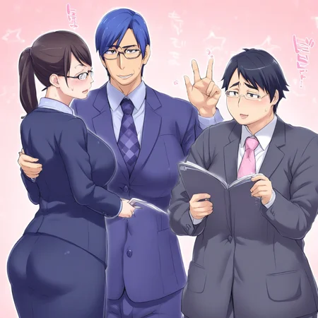 uno makoto, teacher, glasses