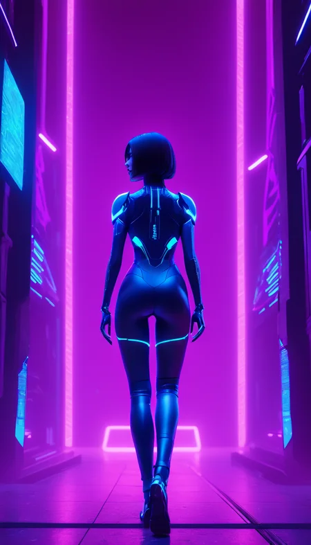 neonpunk style Cinematic scene, hero view, Cortana, ai, hologram <lora:cortana_xl_v3:1>, action pose, detailed background, masterpiece, best quality, high quality, absurdres . cyberpunk, vaporwave, neon, vibes, vibrant, stunningly beautiful, crisp, detailed, sleek, ultramodern, magenta highlights, dark purple shadows, high contrast, cinematic, ultra detailed, intricate, professional