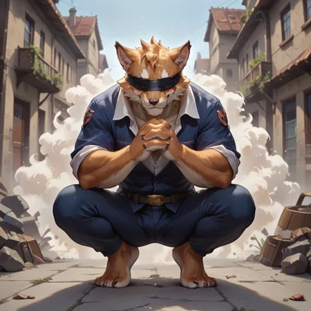 (((Barefoot furry character, full body, cinematic setting, furry male, plantigrade)))
The toll of the warning bell
My boots sink in bullet shells
I have become (((an outlaw)))
Nightmare of the damned
The hangman left the scaffold
I took him out, still blindfold
I made this place (((a ghost town)))
Painted the lanes red
I'll find you
I'll hunt you down
I'll be your final nightmare
I am (((the gunman)))
I bring salvation on this day
Here comes the gunman
You know that (((vengeance))) is my name
BREAK, intricate details, highly detailed, extreme detail, octane render, fine art, best quality, highres, (detailed face:1.5), ((full_body)), UHD, (((perfect hands))), low light, anime