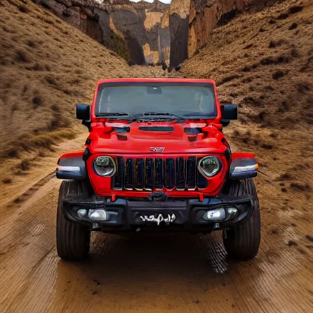 jeep wrangler, driving off-road, muddy jungle track