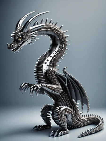 dragon, perched atop a craggy peak, moonlit night, fastenerswm, <lora:FastenersWMv0.4:1.2>