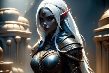 (masterpiece, best quality), a female drow warrior, <lora:Drow:0.7> armor, ornate, intricate details, cinematic lighting, professional lighting, 8k ultra detailed, <lora:Numenor:0.7> Numenor, sky, background, outdoor, hyper realism