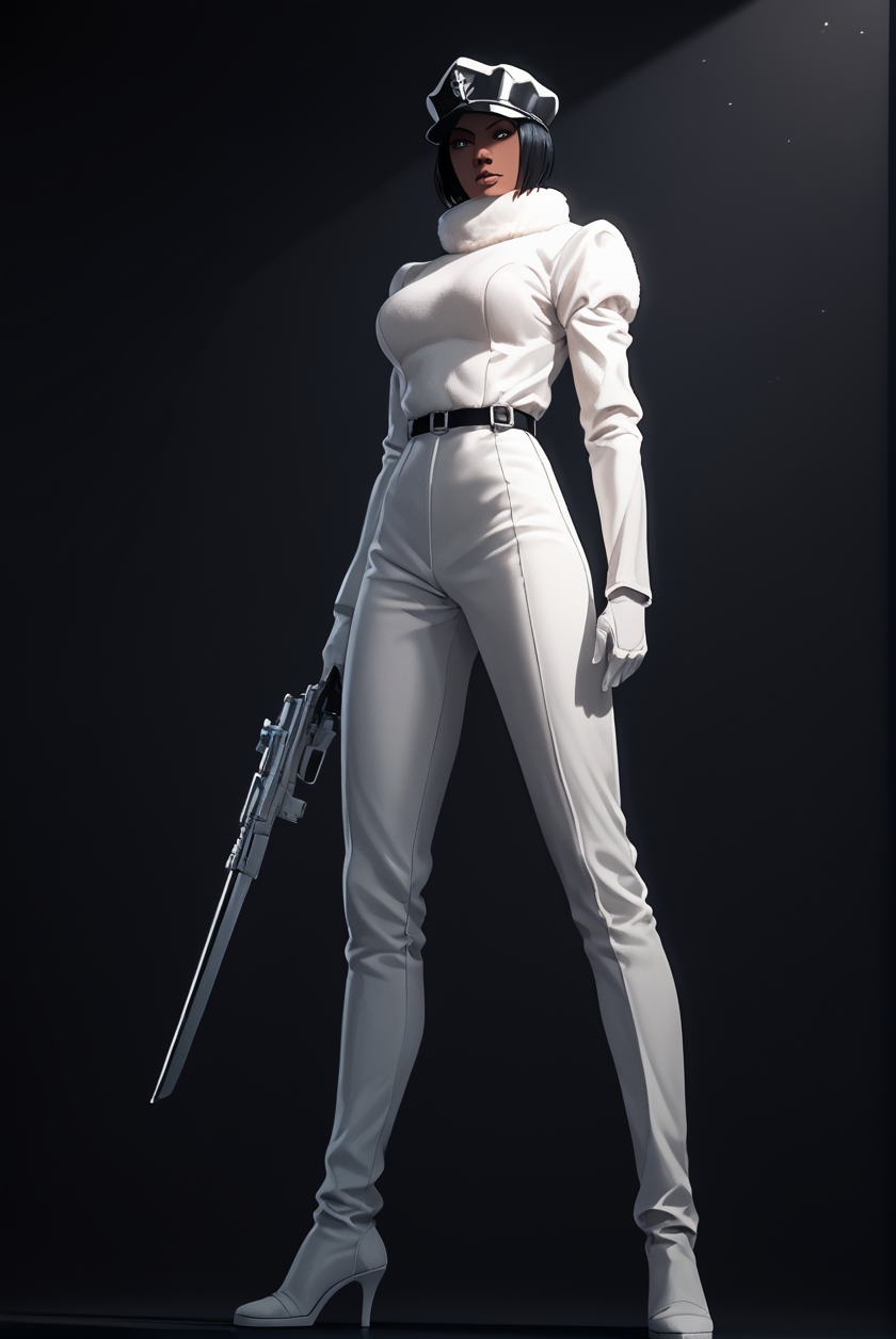 score_9, score_8_up, score_7_up, score_6_up, score_5_up,
jackie_tristan, white_suit, black hair, hat, 
full body portrait, abstract background, dramatic light, light and shadows, dark background,
solo, masterpiece, best quality, sharp_details, game_cg
 <lora:Jackie_Tristan_Bleach:0.8>