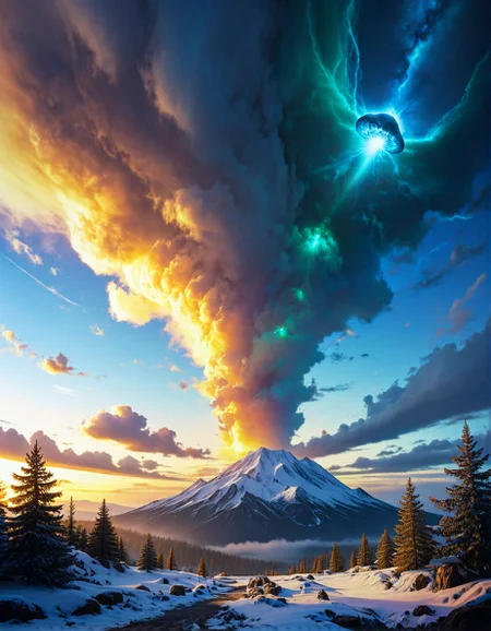 fantasy landscape:1.2
a dark, enchanted forest, with twisted trees, glowing mushrooms, eerie silence, and pathways that shift mysteriously,
a misty open sea, with low visibility, eerie silence, and ghostly ambiance ,
Rainbow after rain Weather,
Nacreous clouds in polar stratosphere,
Golden hour sidelight emphasizing texture,
Ice breakup on arctic rivers,
,
,
,
Heatwaves melting time,
Yoshihiro Tatsumi 
(masterpiece:1.4), (intricate details:1.4), (hyperrealistic:1.3),(painting:0.9),(ultra detailed:1.4), (8k resolution:1.3), (sharp focus), (dramatic perspective:1.1), (chromatic aberration:0.3), (film grain:0.2),
<lora:JuggerCineXL2:0.3>,
<lora:add-detail-xl:0.3>,
<lora:WildcardX-XL-Detail-Enhancer:0.4>,
<lora:xl_more_art-full_v1:0.7>,
<lora:ClassipeintXL2.1:0.3>,
<lora:Flux-XL_Scenery:0.3> flux-scenery ,
<lora:EnvyDramaticLightingXL01:0.7>
detailxl,