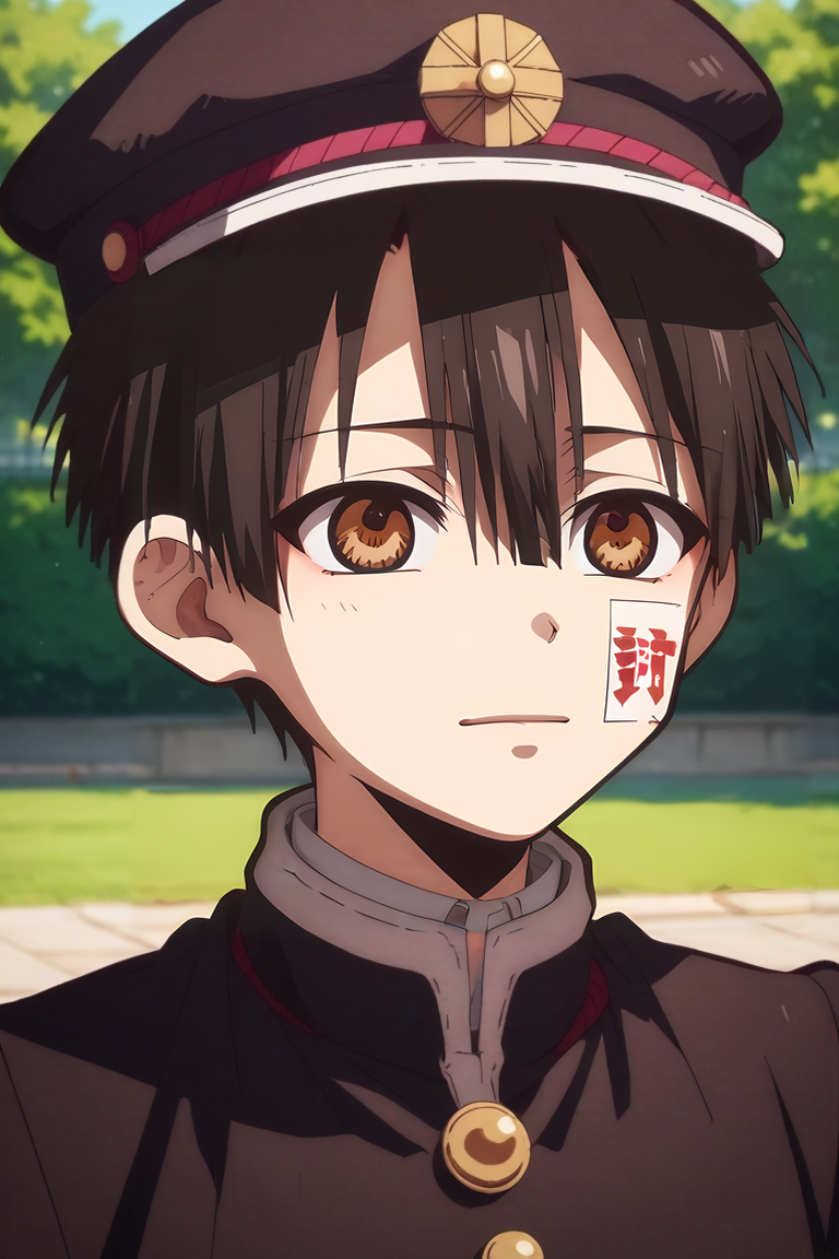 score_9, score_8_up, score_7_up, source_anime, rating_safe, intricate details, (photorealistic:0.6), , depth of field, 1boy, solo, male focus, <lora:hanako-kun_pony:0.88>, hanako-kun, black hair, brown eyes, short hair, hair between eyes, bangs, hat, , upper body, park, day, w arms, squinting, , <lora:sdxl_lightning_8step_lora:1>