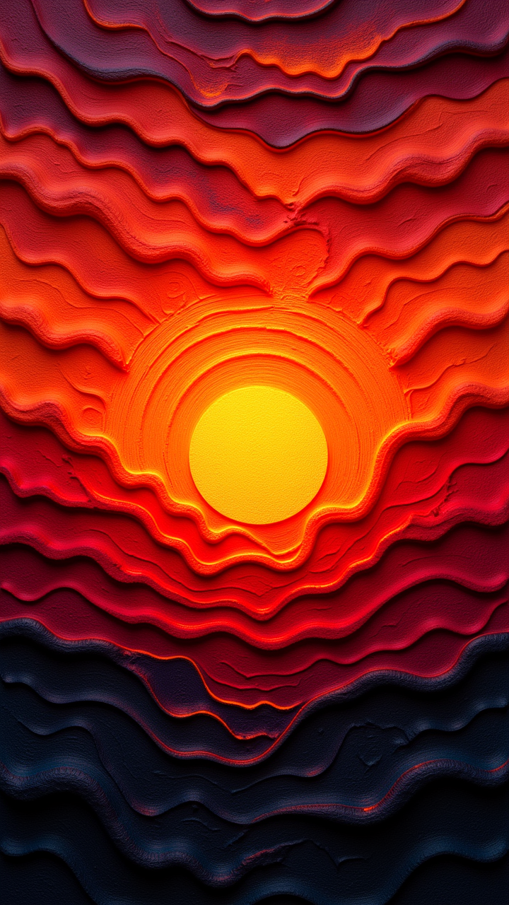Made of felt fiber of a As the sun begins to dip below the horizon, a fiery orange and red sky comes alive with hues of fire, painting the sky with hues of fiery flames. side lit, aidmaimageupgrader