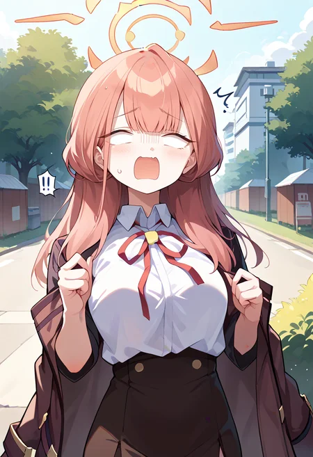 score_9,score_8_up,score_7_up,score_6_up,score_5_up,score_4_up,
1girl, aru \(blue archive\), shirt, jacket,
outdoors, upper body, solo, surprised, blank eyes, open mouth,
<lora:aruface:1>