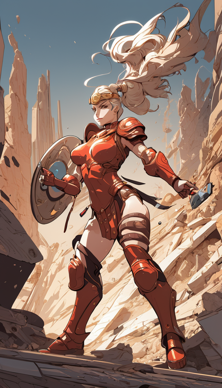 Cinematic scene, hero view, d2a amazon <lora:diablo_2_amazon_xl_v1:1>, action pose, detailed background, masterpiece, best quality, high quality, highres, absurdres, Vector art, Vivid colors, Clean lines, Sharp edges, Minimalist, Precise geometry, Simplistic, Smooth curves, Bold outlines, Crisp shapes, Flat colors, Illustration art piece, High contrast shadows, Technical illustration, Graphic design, Vector graphics, High contrast, Precision artwork, Linear compositions, Scalable artwork, Digital art