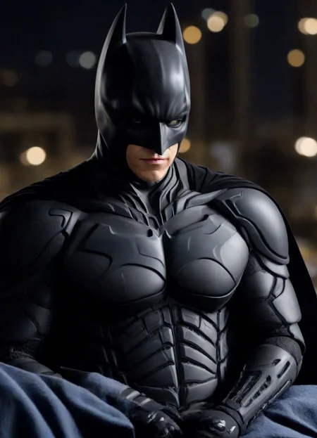 <lora:PE_Batman_DarkKnight:0.8> PEBatman,
wearing sleeping wear,
masterpiece, high resolution, octance 4k, high detail,