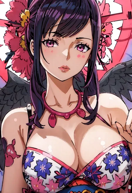 1girl, wano_style_30100, ((masterpiece)), ((best quality)), extremely detailed, bloom, illustration, kimono, traditional_clothing, (perfect hands), depth of field, sketch, dark intense shadows, sharp focus, soft lighting, hdr, colorful, good composition, solo, anime style