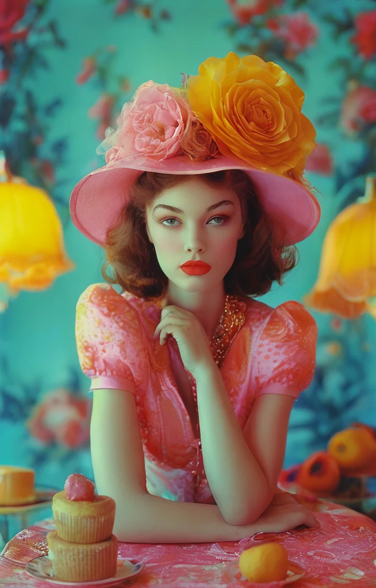 masterpiece,best quality,<lora:tbh154-sdxl:1>,illustration,style of Miles Aldridge, portrait of family