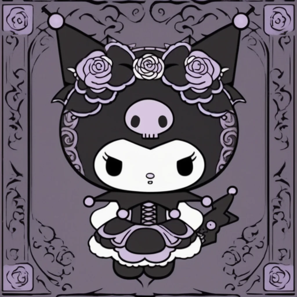 Gothic style Kuromi, <lora:kuromi:1> kuromix . Dark, mysterious, haunting, dramatic, ornate, detailed