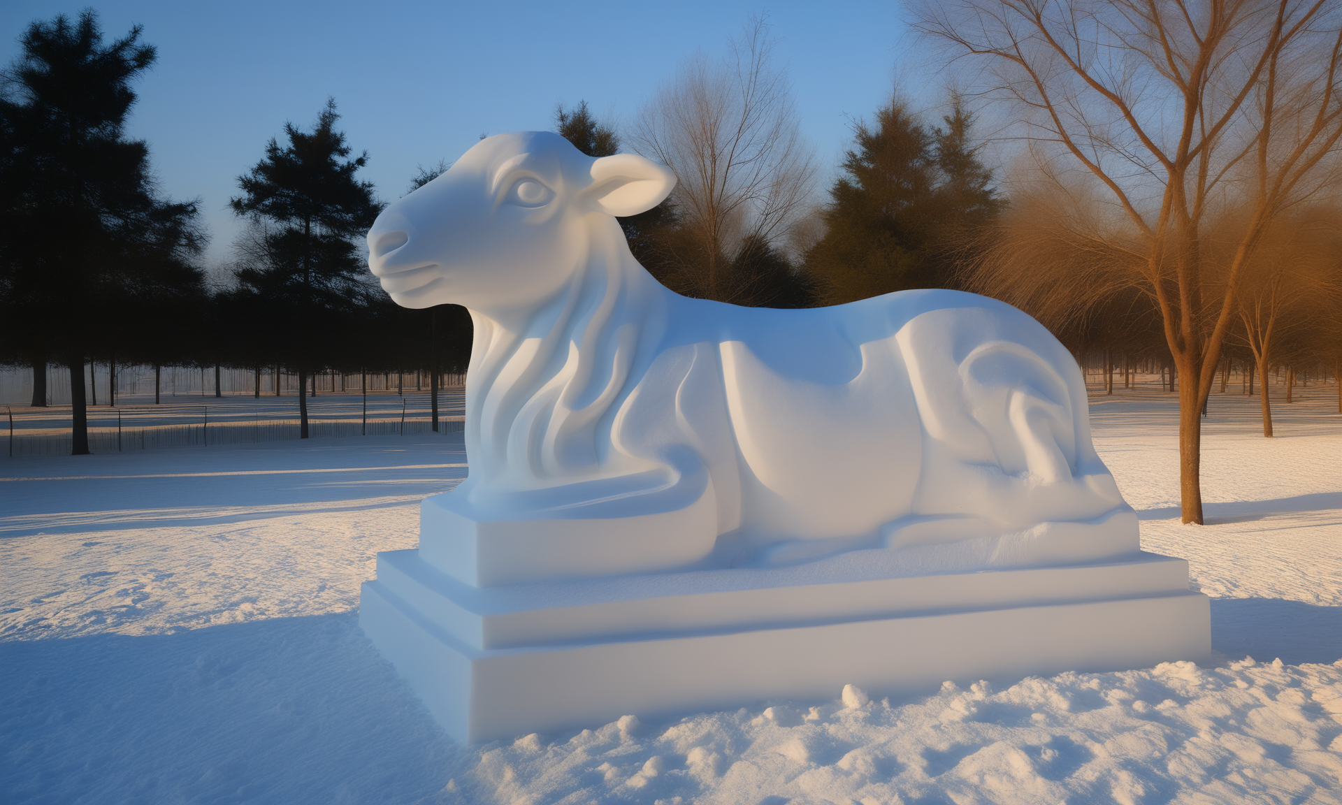 <lora:snowsculpturecd_xl-000006:0.8>,a snow sculpture of a sheep made of snowsculpturecd_xl sitting on snowfield,snowsculpturecd_xl body,snowsculpturecd_xl face,winter,midday,solo,outdoors,in park,blue sky,there were a lot of people watching in the distance,chinese zodiac,cute and lovely,still life,from front,looking at viewer,close-up,full body,no humans,fine art,detailed,hi-res photo, emotional,harmonious,high budget,moody,epic,gorgeous,perfect lighting,realistic,photorealistic,photographic,photo (medium),real,moody lighting,volumetric lighting,reality ray tracing,8K,HDR,UHD,masterpiece,best quality,highly detailed,high resolution,finely detail,extremely detailed,ultra detailed,wallpaper