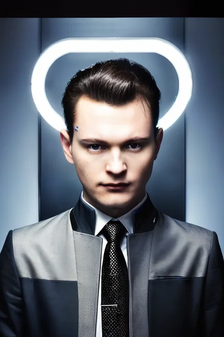 photo portrait  <lora:connorDetroitBecome_v10IntialRelease:0.85>, best quality, round pupil, dark studio