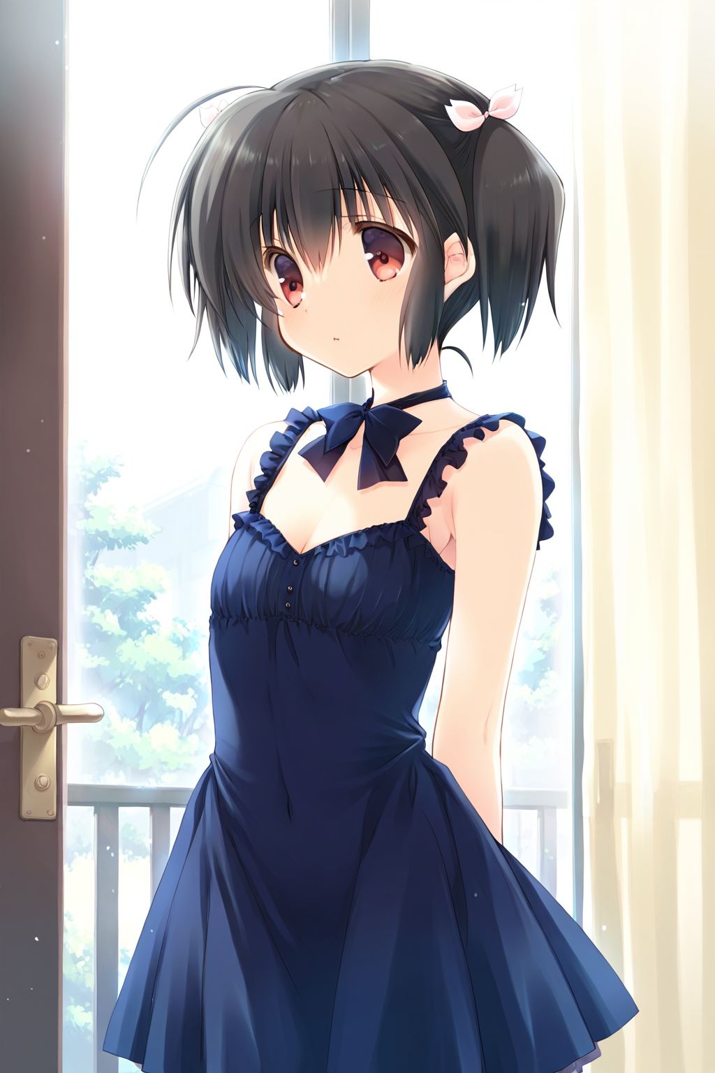 <lora:yuzuhara konomi IL:0.7>,yuzuhara konomi,red eyes,twintails,black hair,short hair,bow,flat chest,dress,, 1girl,masterpiece,best quality,amazing quality,very aesthetic,absurdres,newest,8K,prefect face, uncensored,