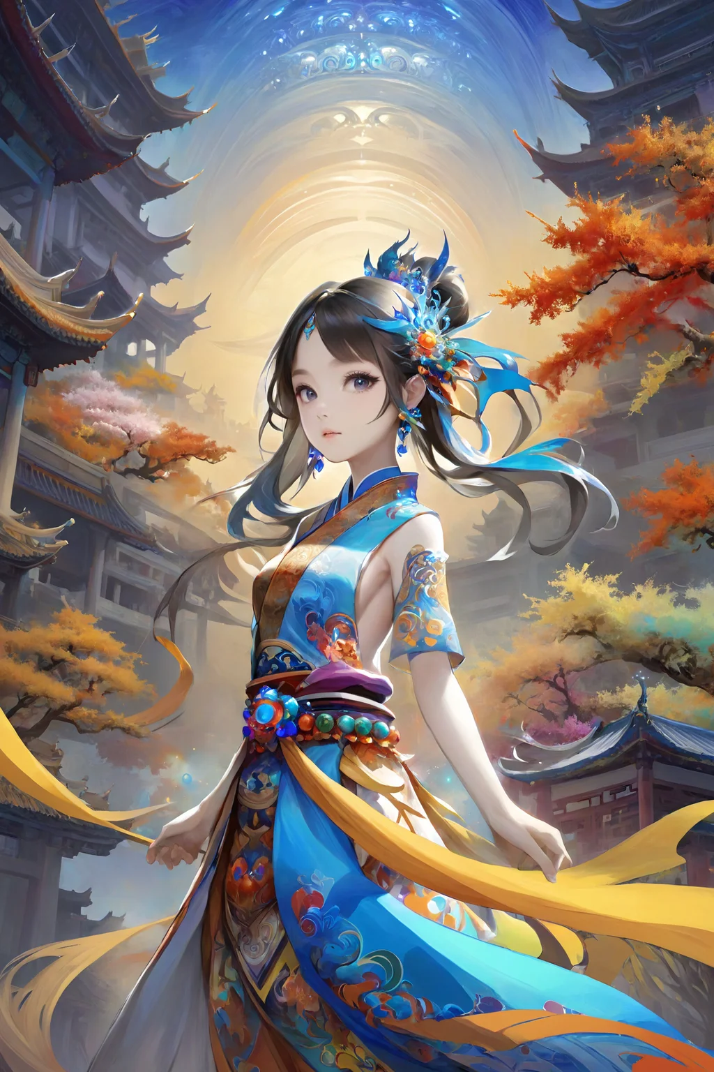 official art, highest details, beautiful and aesthetic, fractal art, colorful,
Masterpiece, best quality, 1girl, <lora:kwFemaleBeta122_SDXL_v1:1>,
chinese