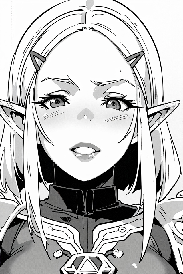 score_9, score_8_up, score_7_up, score_6_up,  <lora:butcha-u_Style_3:1.5>, zelda, monochrome