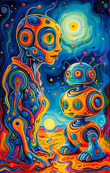 masterpiece,best quality,<lora:tbh25-sdxl:0.9>,illustration, portrait of Housework robots