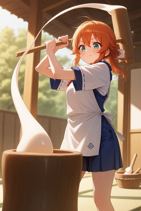 masterpiece, best quality, absurdres, safe
1girl, mochitsuki, mochi trail, mochi, holding kine, mallet, mortar \(bowl\)
<lora:mochitsuki_il_d16:1>