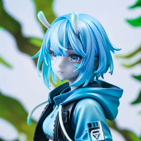 score_9, score_8_up, score_7_up, score_6_up, moyo, antennae, facial mark, grey skin,
1girl, solo, light blue eyes, light blue hair, nature background, hood, hood down, hooded jacket, cropped jacket, cropped top, science fiction, short hair, solo, upper body,
<lora:moyo_race_v1:0.9>
<lora:add-detail-xl:1>,