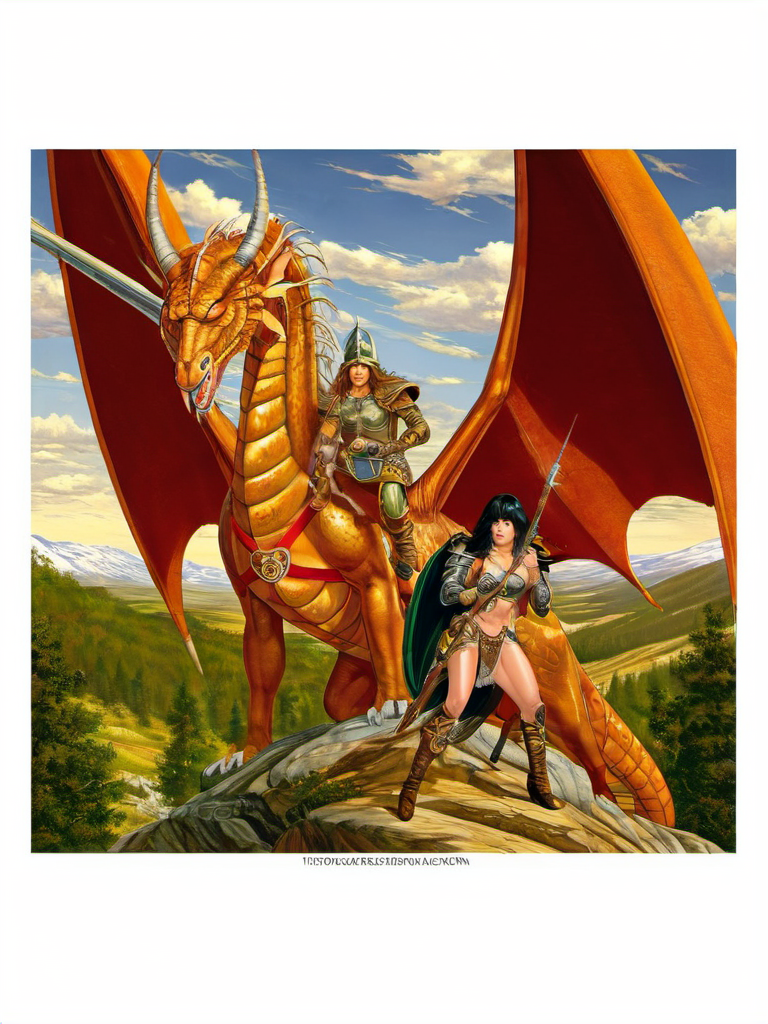 fantasy illustrations of by Elmore_Style_LX , Witches and warriors, sexy, skimpy, slutty, supermodel witch, adventure, cinematic, epic outdoor location, fantasy illustration, cinematic scene by forgotten realms, 1woman barbarian, skimpy armor, Huge breasts, bikini armor, sexy barbarian nude , with sword with a magic items, in the background epic winter sunset Fantasy masterpiece by Larry Elmore , dragonlance , <lora:Elmore_Style_LX-000010:0.7>