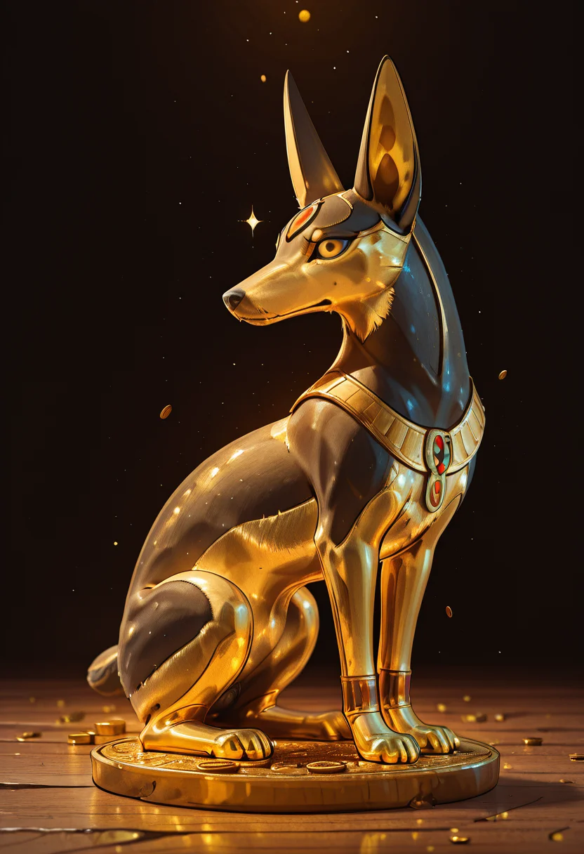 masterpiece, best quality, zz3gypt, coin, jackal, ,<lora:EgyptianIconsIXL_v1:1.0>,