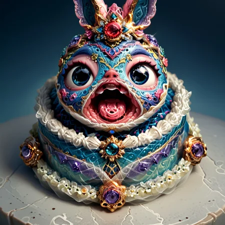 score_9, score_8_up, score_7_up, , attractive beautiful wedding cake, (best quality, masterpiece:1.6), (8k resolution, RAW photo, photorealistic, uncanny realism:1.6), petite body, little body, AWARD WINNING REALISTIC PRETTY CUTE ADORABLE FACE, perfect shadow, perfection face, colorful, photography, Fujifilm XT3, strong film grain, realism pushed to extreme, surreal, incredibly lifelike, immaculate micro-details skin textures, technicolor, depth of field background,