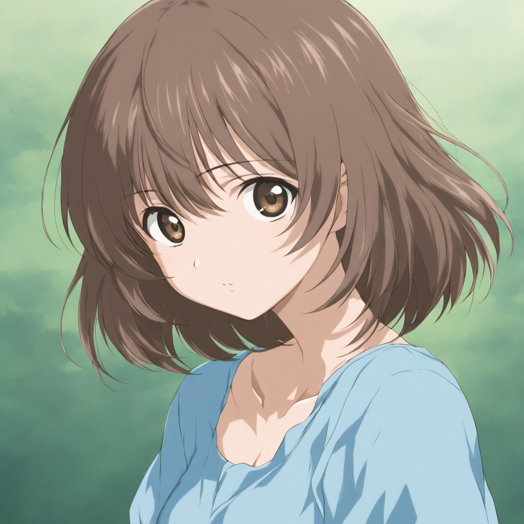 masterpiece,1girl,solo,looking at viewer,upper_body,blue dress,<lora:Moe_Ukida ag4o v1:1> moe_ukida, brown hair, short hair, brown eyes,
