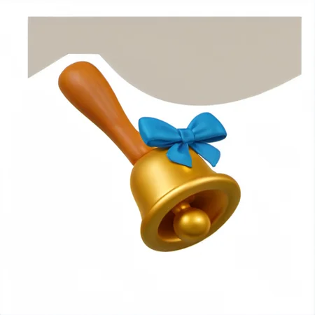 <lora:Christmas bell_XSE_GAME_V1-000010:1.2>,christmas bells,Wood handle,White background,look up to,blue ribbon,