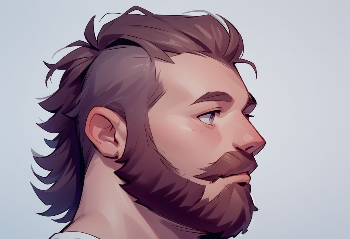 score_9, score_8_up, score_7_up, score_6_up, score_5_up, score_4_up, source_ cartoon, gay, 1boy, solo, sexy, rugged, (beard:1.9), [muscular|(musclegut:1.3)], , [massive|(stocky:1.3)], front profile, portrait, (twakastyle:1.5), (mullet:1.5)