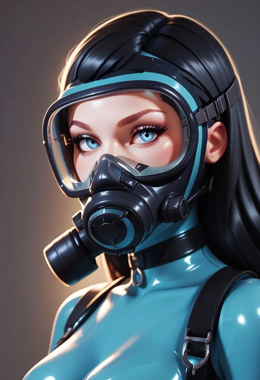 score_9, score_8_up, score_7_up, score_6_up, score_5_up, score_4_up, BREAK,
1girl, scuba suit, black hair, choker, close up, face portrait, bright colors, high contrast, indoor background, vivid lighting