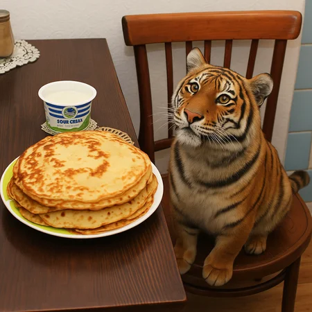 turn the cat in this image into a tiger
