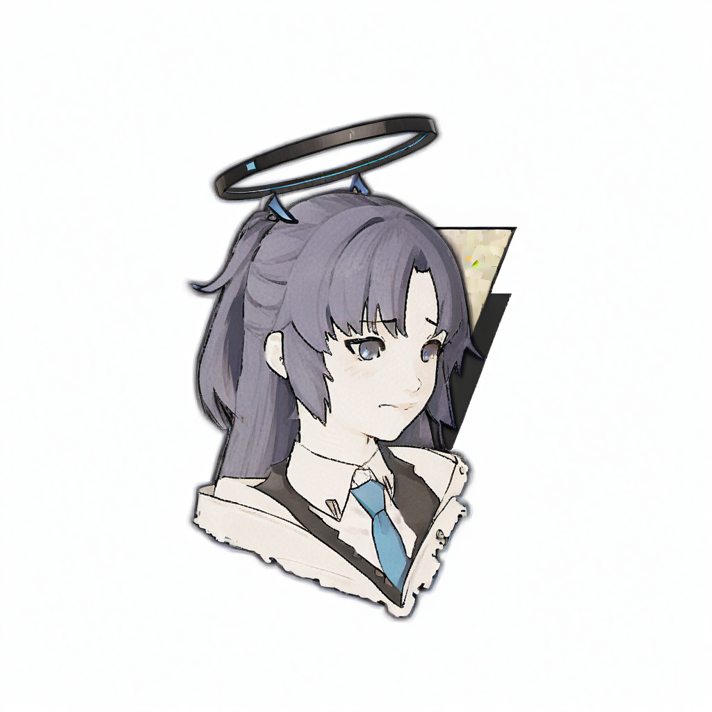 ffxiv battle talk portrait,simple background, white background, portrait,
yuuka  \(blue archive\), halo,
 <lora:kohaku_delta_style_ffxiv_battle_lora:1>