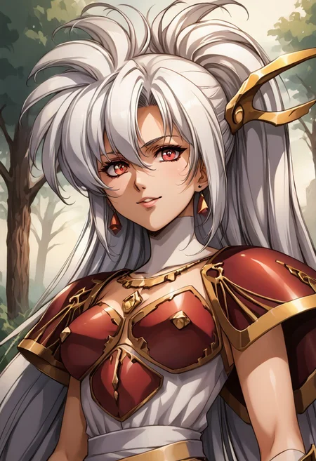 kuroinukaguya, , (best quality) , (highly detailed) ,((masterpiece)), ((best quality)), (ultra-detailed), ((extremely detailed)), (high resolution), 4K, (8K), best quality, (beautiful), (dynamic lighting), (super detailed skin), sharp focus, (1_girl, solo focus), (score_9,score_8_up,score_7_up,source_anime,(masterpiece:1.2),best quality,very aesthetic,public indecency,absurdres),masterpiece,best quality,very aesthetic,fantasy,absurdres,1girl,solo, <lora:luna_p_v1.2:1>,Luna,l_sword,l_clothes,white hair,high ponytail,<lora:Fixhands_anime_bdsqlsz_V1:1>, armor,long hair,,very long hair, ,white hair,hair between eyes,
forehead green jewelry, tooth earrings, tooth neckleace, bare shoulders, fur trim, armlet, cleavage, midriff, solo, front view, (portrait, upper body), solo focus, seductive smile, looking at viewer, forest, tree <lora:NidaleeLoLXLv2:0.8>
masterpiece,best quality, very aesthetic, absurdres, ultra detailed, high resolution, 4k, extremely detailed CG,
detailed eyes、detailed face and detailed skin <lora:add-detail-xl:1.0>