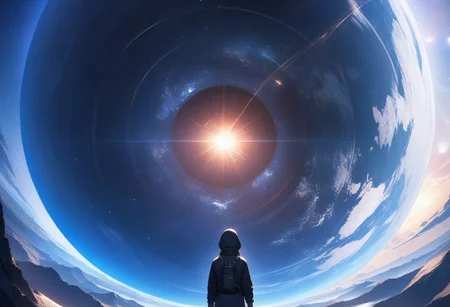 ((best quality, masterpiece, ultra detailed, sharp focus, flawless, clean)), on the moon, huge lake, space, stars, earth in the background,