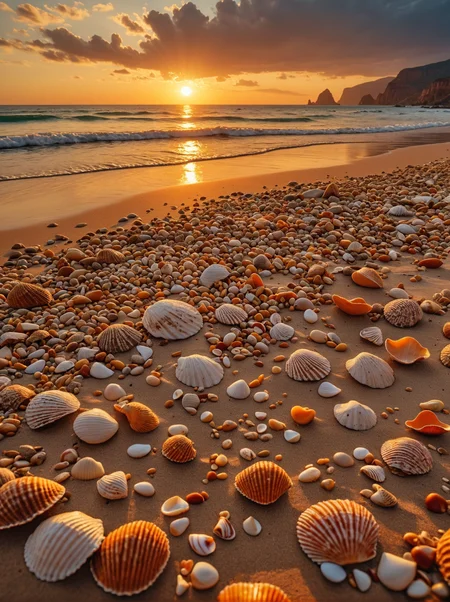 Breathtaking photography. A vibrant oasis in a desert. Golden hour at sunset. A sandy beach with scattered seashells in foreground.  Cliffside view overlooking a stormy sea  in background. Award-winning, professional, highly detailed.  <lora:MJ52:0.5> <lora:RMSDXL_Darkness_Cinema:1> (HDR (High Dynamic Range), vibrant colors, high contrast, detailed, UltraHD, 8K, cinematic, 80mm, high detail)