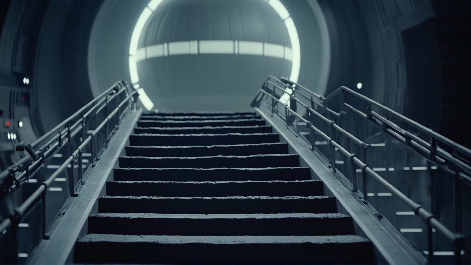 cinematic film still of  <lora:star wars style:0.2>
<lora:detailed:0.4> detailed
<lora:perfection style:0.4> perfect
<lora:PerfectEyesXL:0.5>
 <lora:Chiaroscuro Lighting Style:0.3>
 <lora:Death Star II:0.9>
Death Star II a set of stairs leading to a set of stairs,in star wars style,indoors,no humans,scenery,science fiction,stairs,clock,gears, shallow depth of field, vignette, highly detailed, high budget, bokeh, cinemascope, moody, epic, gorgeous, film grain, grainy