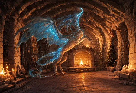 Dragon in Christmas cave, cave, festive cave, Christmas decorations, Christmas lights
(((Sparkling, Sparkly))) glowing dragon, christmas dragon, dragon wrapped in Christmas lights, glowing matrix, glowing Christmas lights, hyper realistic, photorealistic, HD, High detail, High detail eyes, high detail face, wings, glowing wings, light scales, glowing Christmas lights on wings, glowing light scales, tail, tail wrapped in Christmas lights, four legs,
BREAK
Snowy background
