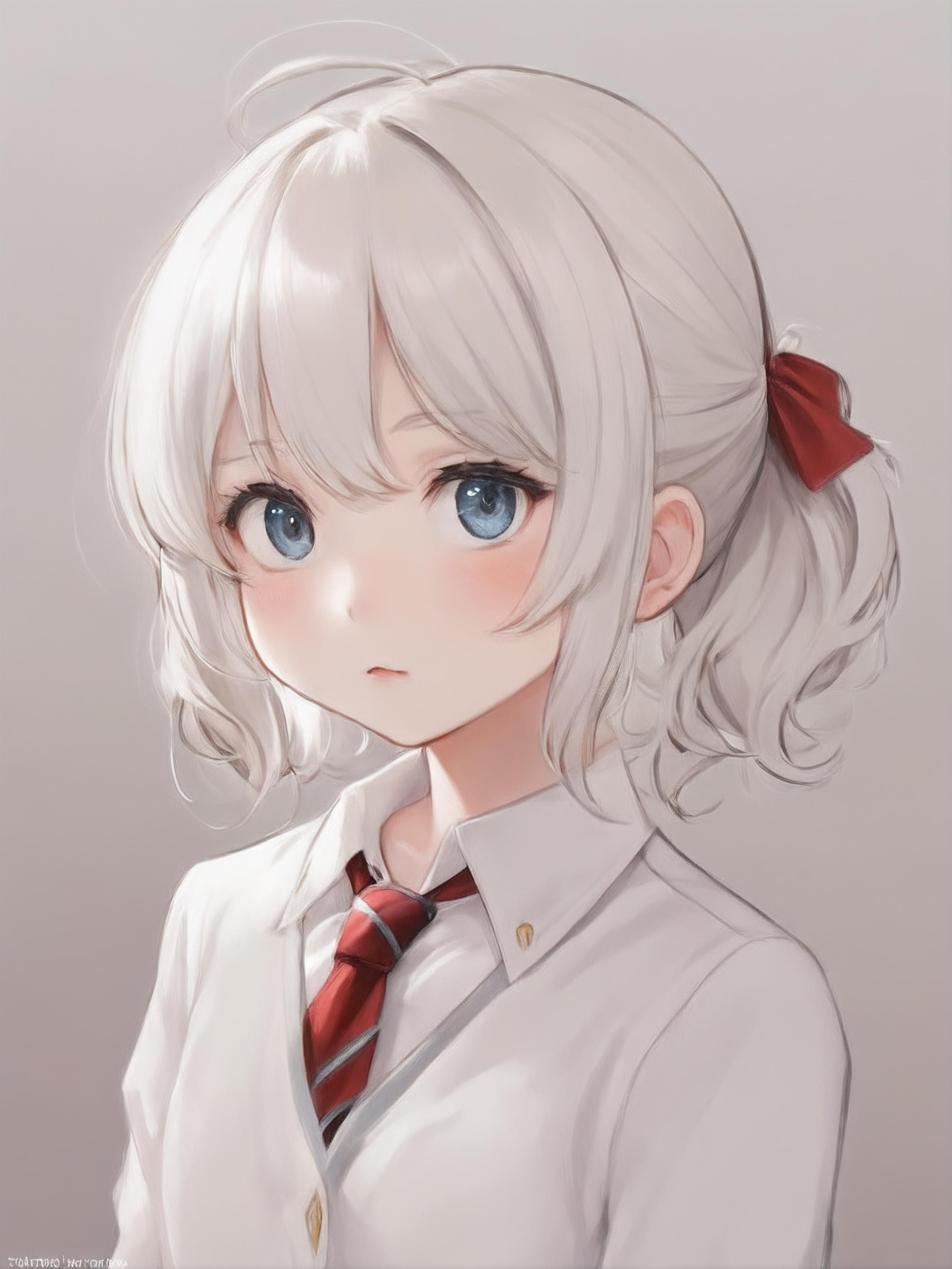 (Cute Anime), (((adorable, cute, kawaii)), young girl, short girl, white hair, long hair, dark blue eyes, sad expression, cute and innocent, worried, shy, curious, Hogwarts black rube, red tie ((with golden lines)), (multiple views:1.7), outline, white outline, face close-up, harry Potter art style , cute moe anime character portrait, adorable, featured on pixiv, kawaii moé masterpiece, cuteness overload, very detailed, sooooo adorable!!!, absolute masterpiece,