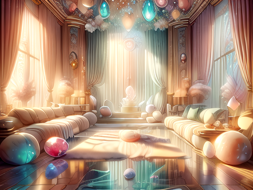 anime, best quality, absurd resolution, intricate detail, (perfect detail features), 8k, UHD, (masterpiece:1.4), high quality, high definition, animation, illustration, highly detailed, highres, extremely detailed, sharp focus, <lora:hyperdenoiser_v090:0.5>, <lora:hyperrefiner_v090:0.5>, <lora:add_detail:0.5>, 4k, absurd resolution, <lora:sd15_lora_beta:1>, garden, fluorescent, glowing, bioluminescence, light particles, vibrant, flora, sparks, opalescent, <lora:Sanctuary_of_Tourmaline:1>, (temple), sanctuary of tourmaline, gentle light, energy, gemstone, <lora:1710091483685932679:0.8> DreamColor, DreamLight, Dream, Dream-anime, iridescent, rainbow gradient, decorated with soft opalescent colors, luxurious plush furniture,gentle light filtering through the sheer curtains, pool, water, reflections,trickling fountain, oasis, tourmaline gemstone,