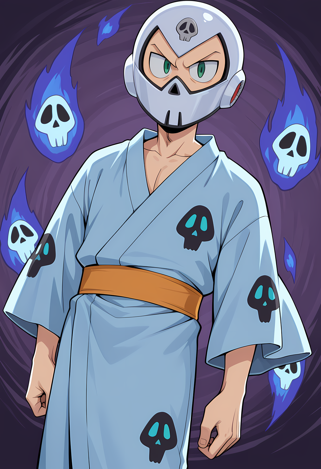 masterpiece, best quality, amazing quality, dutch angle, abstract background, BREAK
1boy, solo, male focus, mm4_skull, helmet, green eyes, yukata, japanese clothing, BREAK
<lora:cfg_scale_boost:.6> <lora:Skull_Man_-_Mega_Man_4_-_ILXL:1>