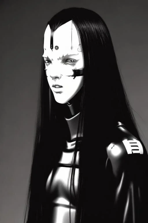 silicon life, portrait, half mask, mouth, (best quality:1.3) <lora:blame5-000040:1>