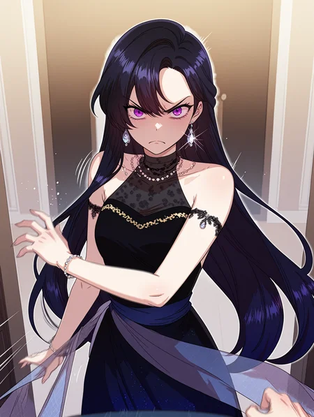 <lora:POV_Receiving_Slap:0.8>gostlapped, beenhurt, motion lines, motion blur,
<lora:Leilin shan candmioneilluLoRA:1> Leilin, very long hair, multicolored hair, purple eyes, earrings, necklace, multicolored dress, halterneck, shawl, armlet, bracelet,
1girl,pov,
masterpiece,best quality,amazing quality, angry,